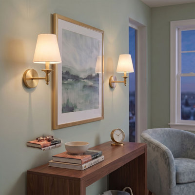 Gold Battery Operated Wall Sconce Set of 2, Wireless Wall Lights with 3 CCT Color Temperature & Dimmable Magnetic Bulb and Remote, Rechargeable Wall Lamp for Bedroom