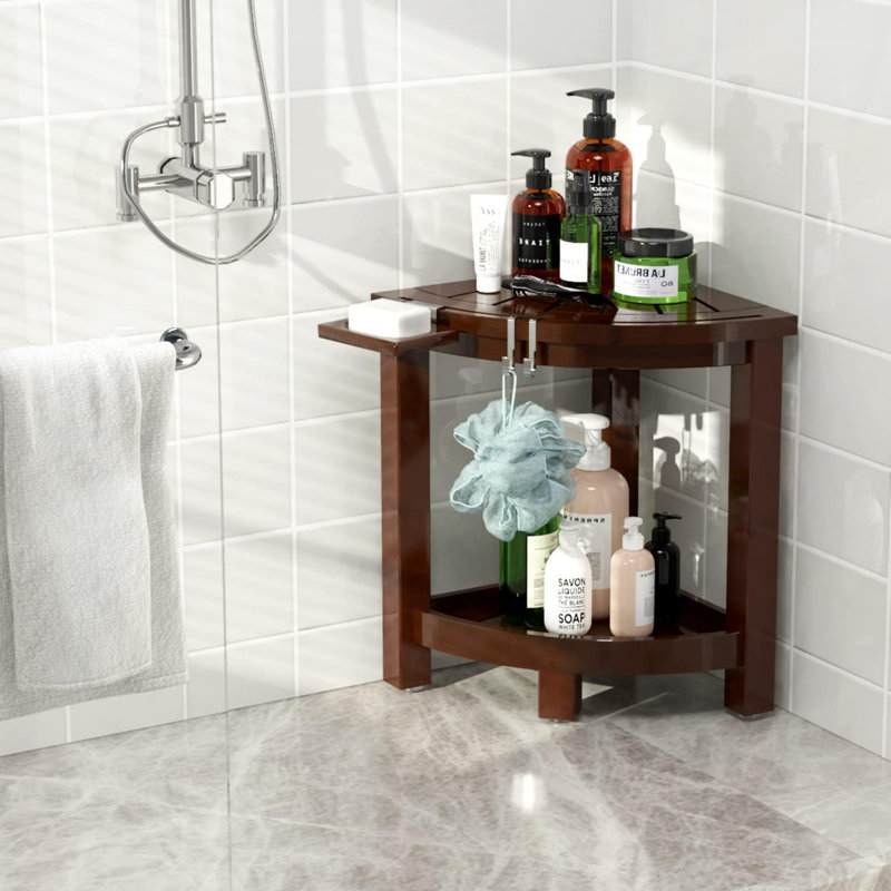 13'' W Bamboo Shower Bench,  Walnut