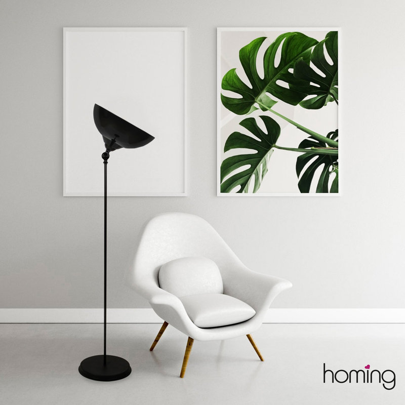 55.5'' Black Torchiere Floor Lamp