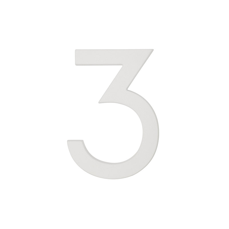 Stand-Off Modern 4,5 "numéro 3, 3, Blanc
