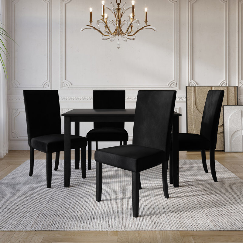 Ensemble de salle à manger Marcell, Noir, noir, noir, noir