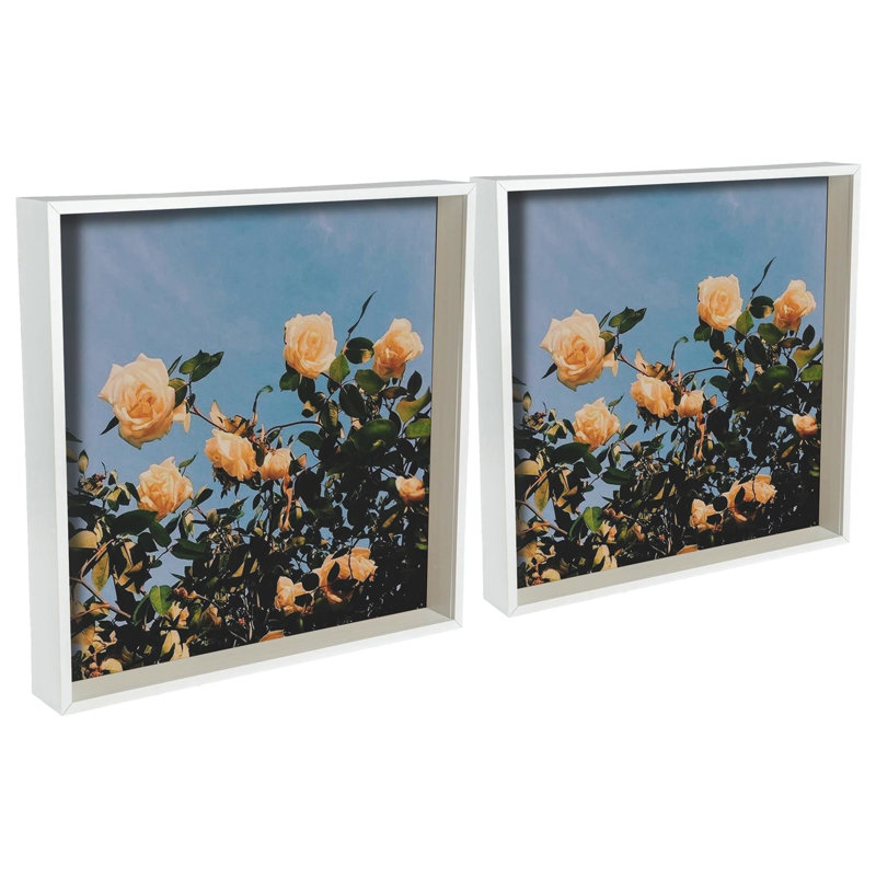 Nicola Spring - 3D Deep Box Photo Frames - Pack of 5, 42cm H x 42cm W x 6cm D, White