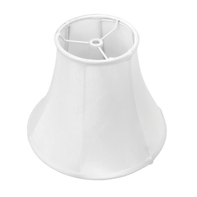 2-Pack Ivory White Stretched Bell Lamp Shades – 6x12x9 Inches, Spider Fitting