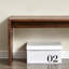 Banc de bout de lit en noyer noir avec joint papillon-100945950