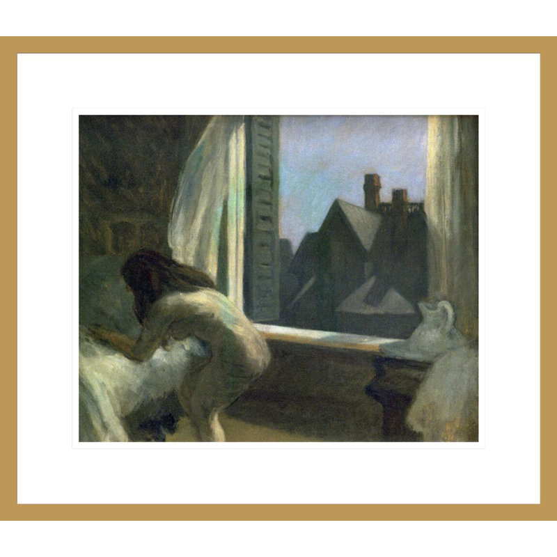 «Moonlight Interior» par Edward Hopper - impression giclée encadrée, 17.75" H x 20.4" W