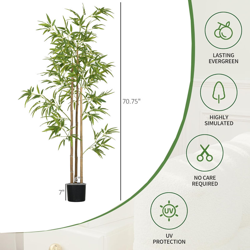 Bambou artificiel 70,75 "en pot