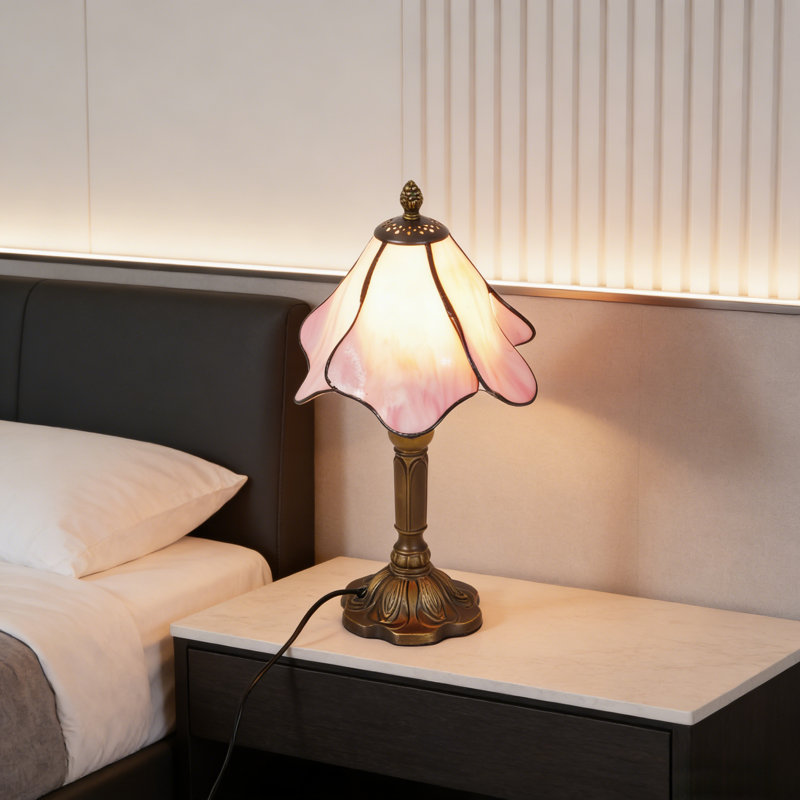 Lampe de table Tiffany Petal, Rose
