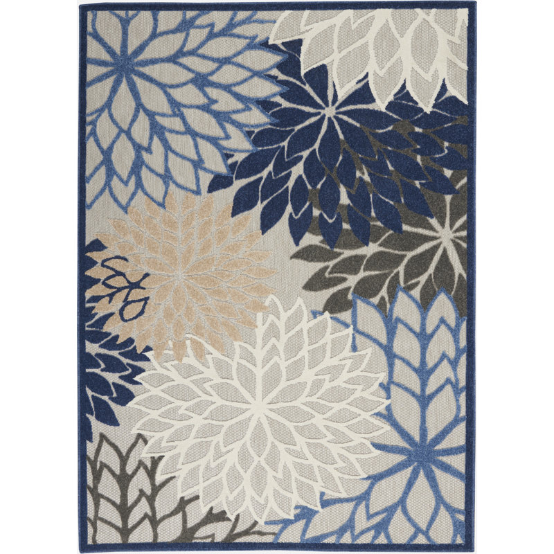 Abela Floral Indoor Rug, Rectangle 6' x 9'