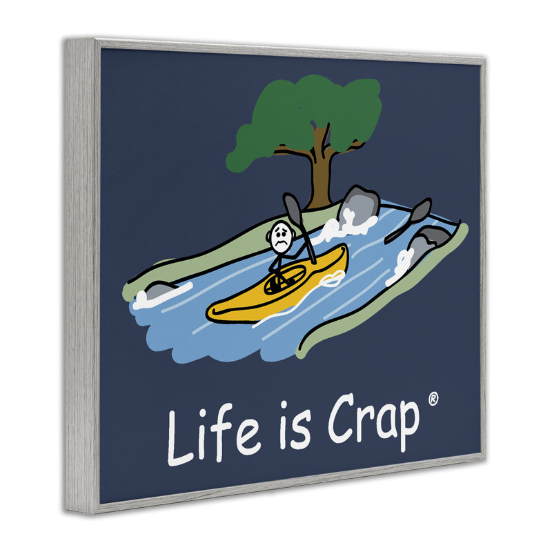 Life Is Crap Kayaker, estampe numérique par LIC, Estampe numérique Farmhouse, H 24 po x l 30 po