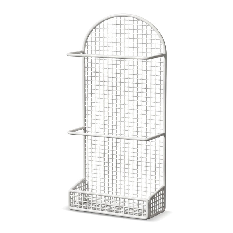 Wall-mounted umbrella stand, White