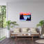Toile d'extérieur John Nolan «Snowscape Pines»-87946046