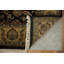 Tapis carré classique noir et beige Agra avec motif détaillé 6 pi x 6 pi