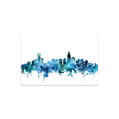 " Charlotte, North Carolina Skyline " by Michael Tompsett