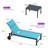24.8" W Aluminum and Metal Reclining Outdoor Chaise Lounge Set with Wheels (Set of 3) -1991475480