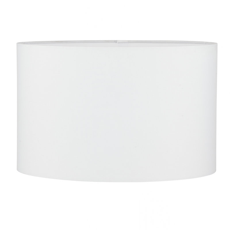 24cm H Cotton Oval Lamp Shade ( Uno ), Ivory