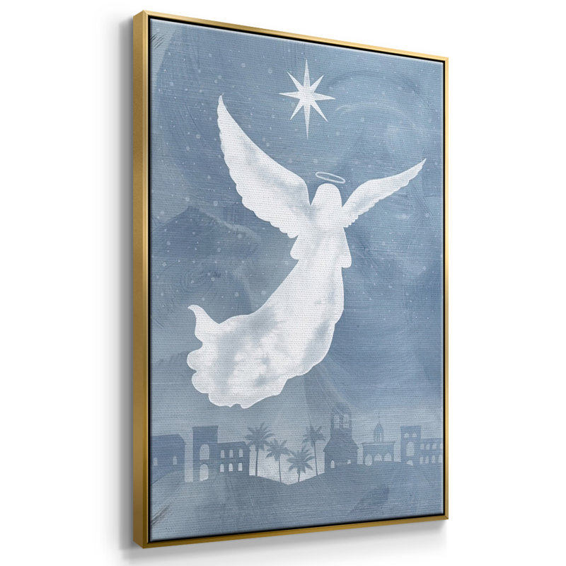 Toile tendue avec châssis en forme de B de la collection Étoile de Bethléem, H 25 po x l 17 po x P 1,5 po