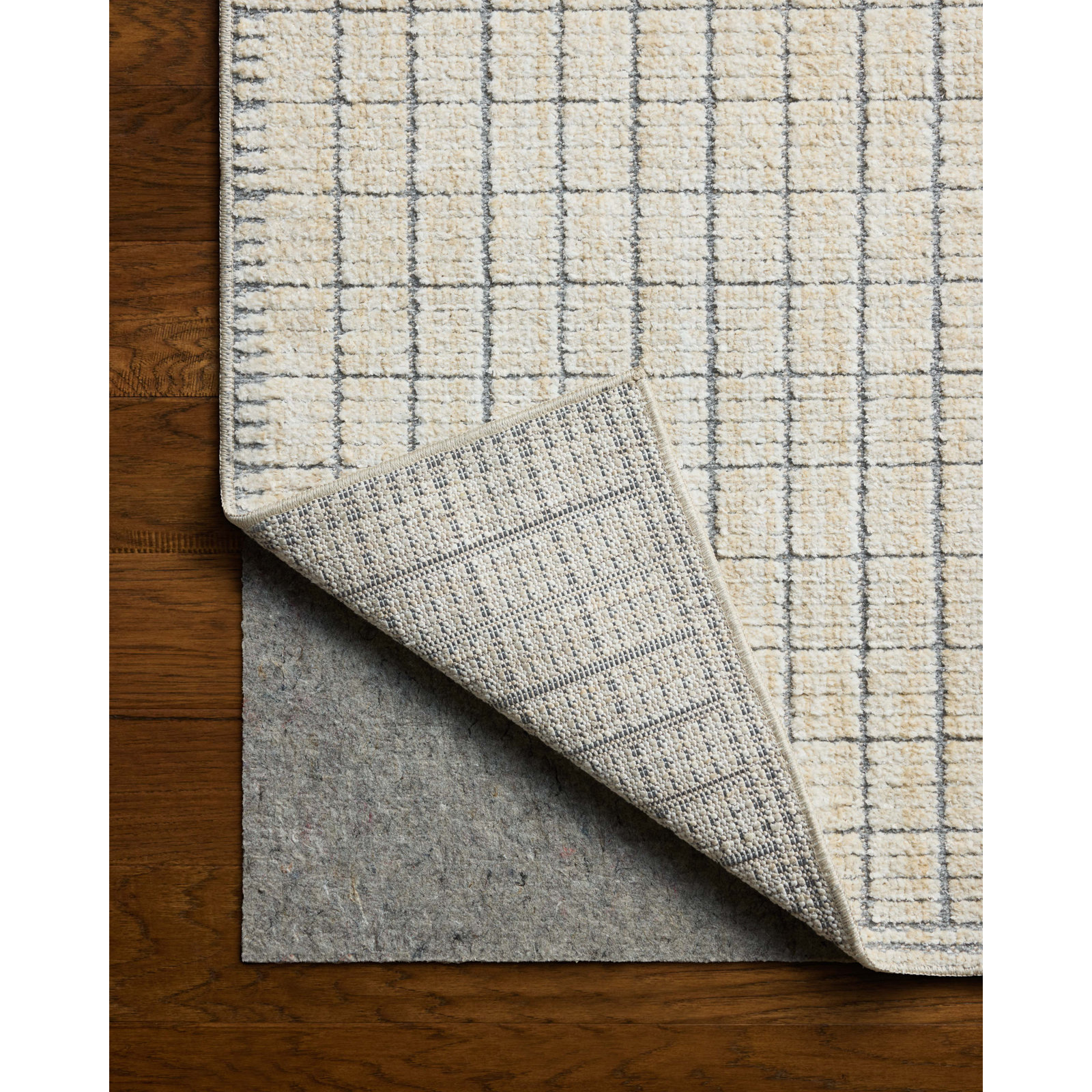 Amber Lewis x Loloi Bexley Slate / Natural Area Rug, Rectangle 4' x 6'