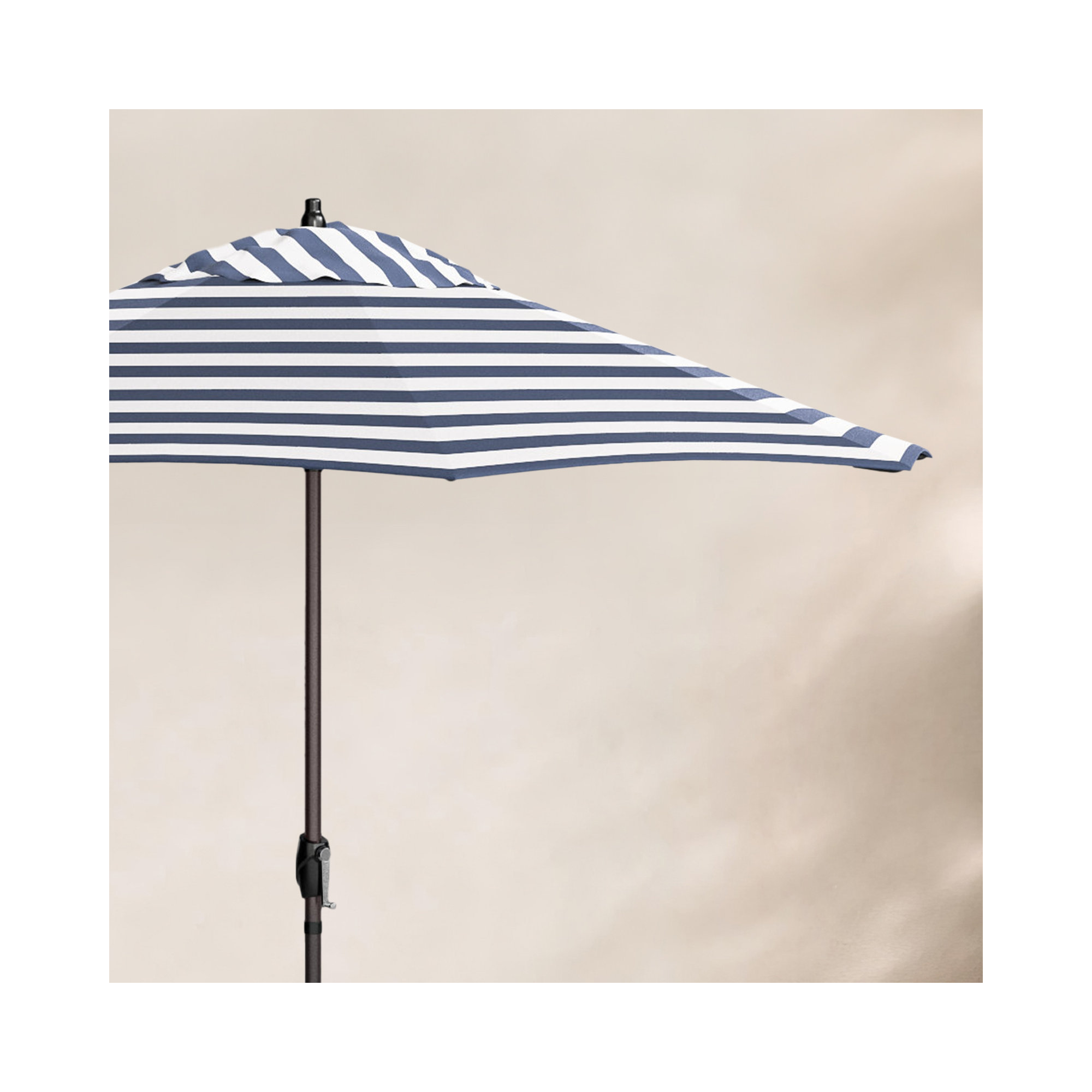 Stevie 108'' Outdoor Umbrella, Navy White Cabana Stripe