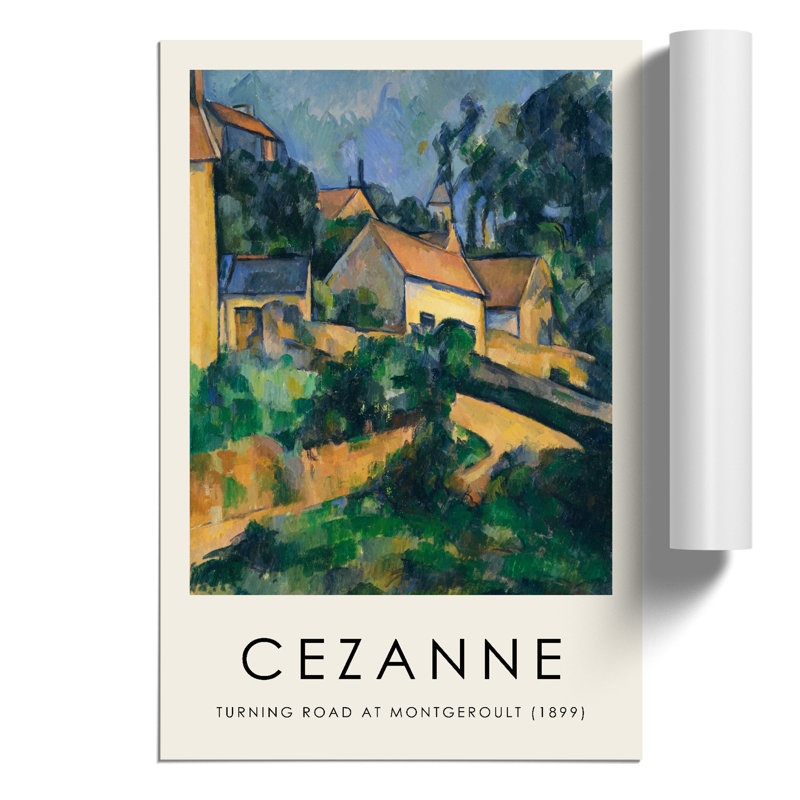 Turning Road At Montgeroult by Paul Cezanne - No Frame Painting, 59cm H x 42cm W x 0.1cm D