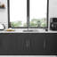 Évier de cuisine noir en acier inoxydable - cuve de cuisine encastrée à simple cuve en acier inoxydable de calibre 16 de 10 po x 17 po x 10 po de profondeur Gunmetal