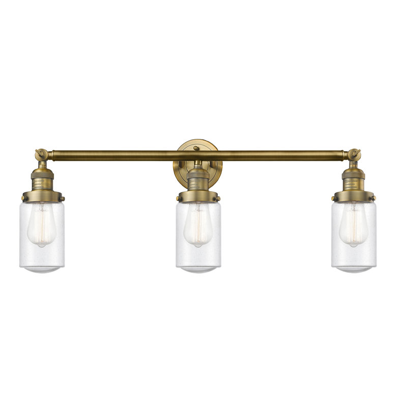 Saroyan 3 - Light Dimmable Vanity Light, Seedy, 6 Watt Vinage LED Bulb, Oil Rubbed Bronze