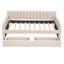 Lit de jour simple tapissier avec tiroirs, support en lattes de bois-29633328