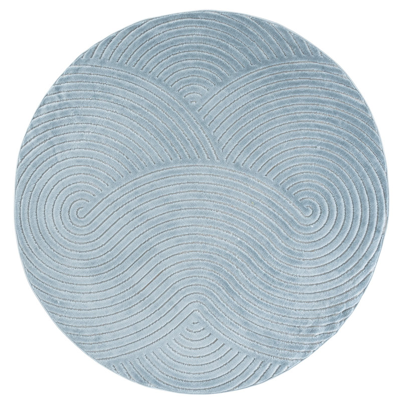 Selena 680 Performance Abstract Rug, 6'-7" X 6'-7" Round