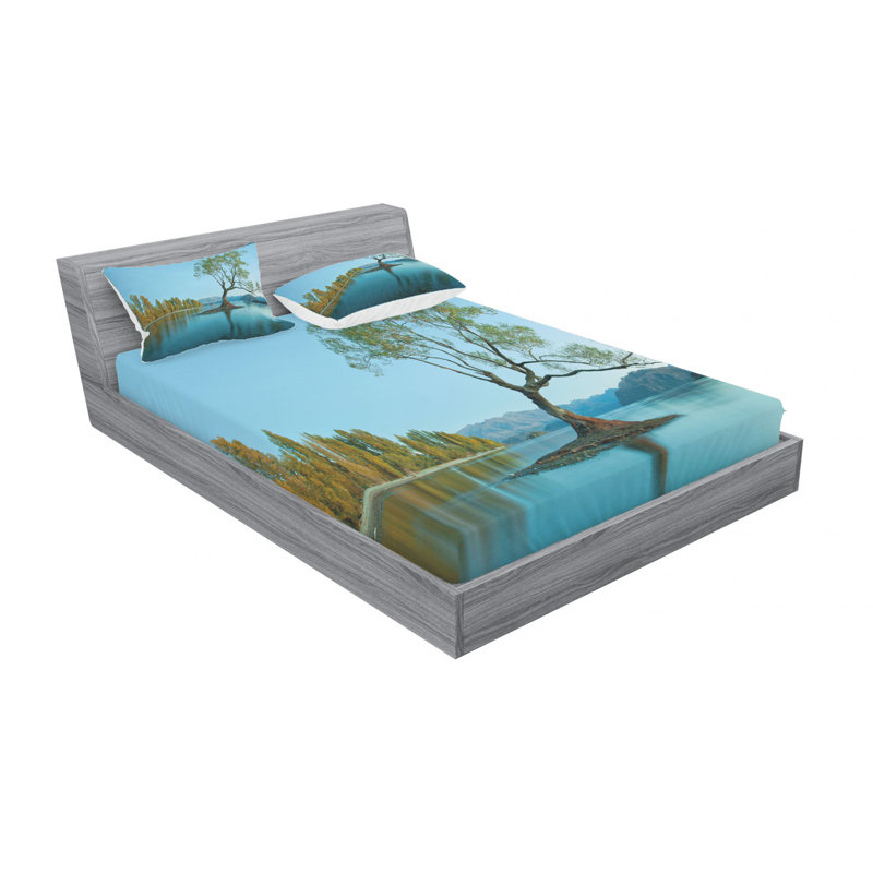 Microfiber Sheet Set, Queen Sheet Set with Fitted Sheet