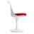Tella Pedestal Dining Chair – White Finish, Red Upholstered Cushion, Modern Kitchen & Dining Seating-51796948