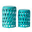 Tables d'appoint en fer Design - bleu sarcelle mat, accessoires de patio légers, 2 po sarcelle, accessoires pour patio, 2