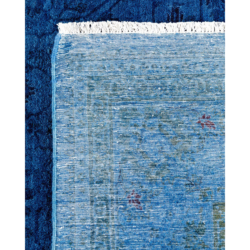 Tapis bleu nouvel âge 6 pi 1 po x 9 pi 1 po Clovia