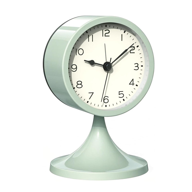 Analogue Electric Alarm Tabletop Clock, Green