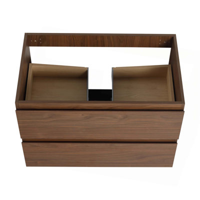Meuble-lavabo mural en bois