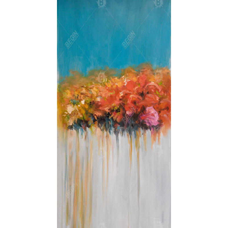 Orange flowers bundle - 15.75"x31.50" Desk mat