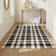 Tattersall Black Handwoven Indoor/Outdoor Rug