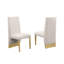 Ensemble de salle à manger en verre trempé avec chaises d'appoint en tissu Boucle-109070402-109070397