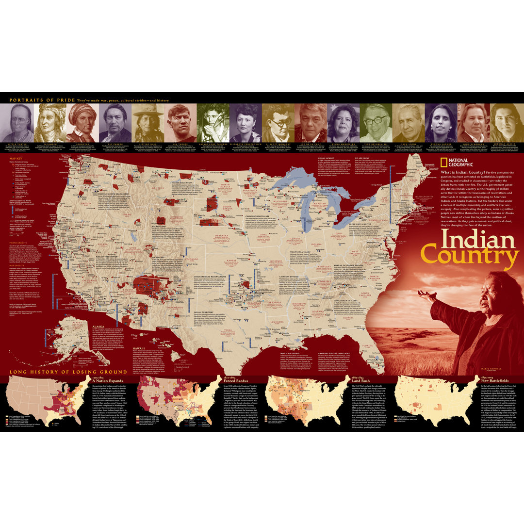 Indian Country Poster Map National Geographic Maps Map 