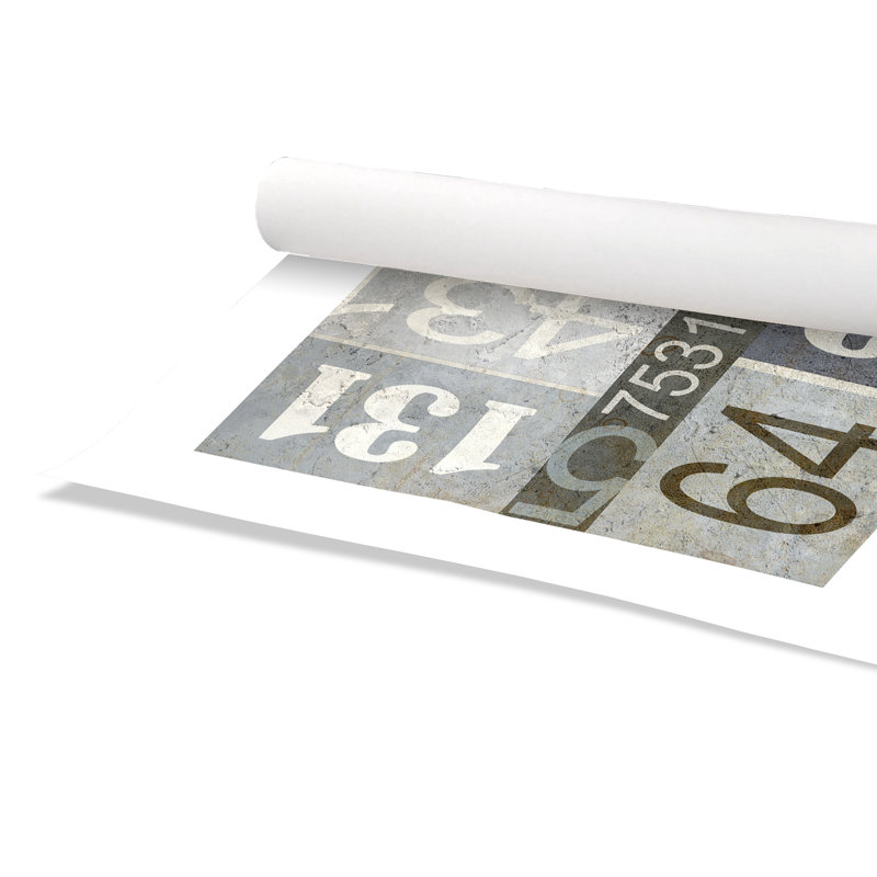 Impression de chiffres sur papier, H 10 po x l 10 po x P 1 po