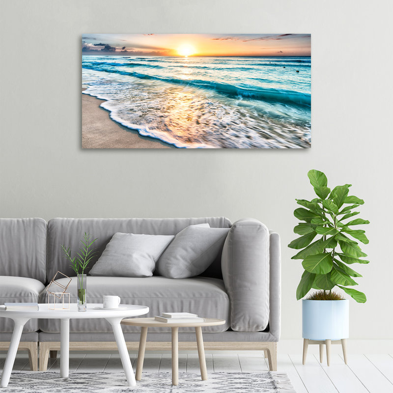 Sunset Beach - Wrapped Canvas Print