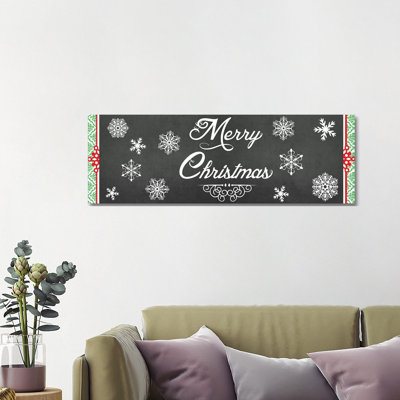 Let It Snow Collection H 1 Piece Wrapped Canvas Panoramic Wall Art