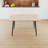 47" Rectangular Dining Table – Natural Wood Color MDF Kitchen Table & Computer Desk with Sturdy Black Metal Legs (Seats 4-6)