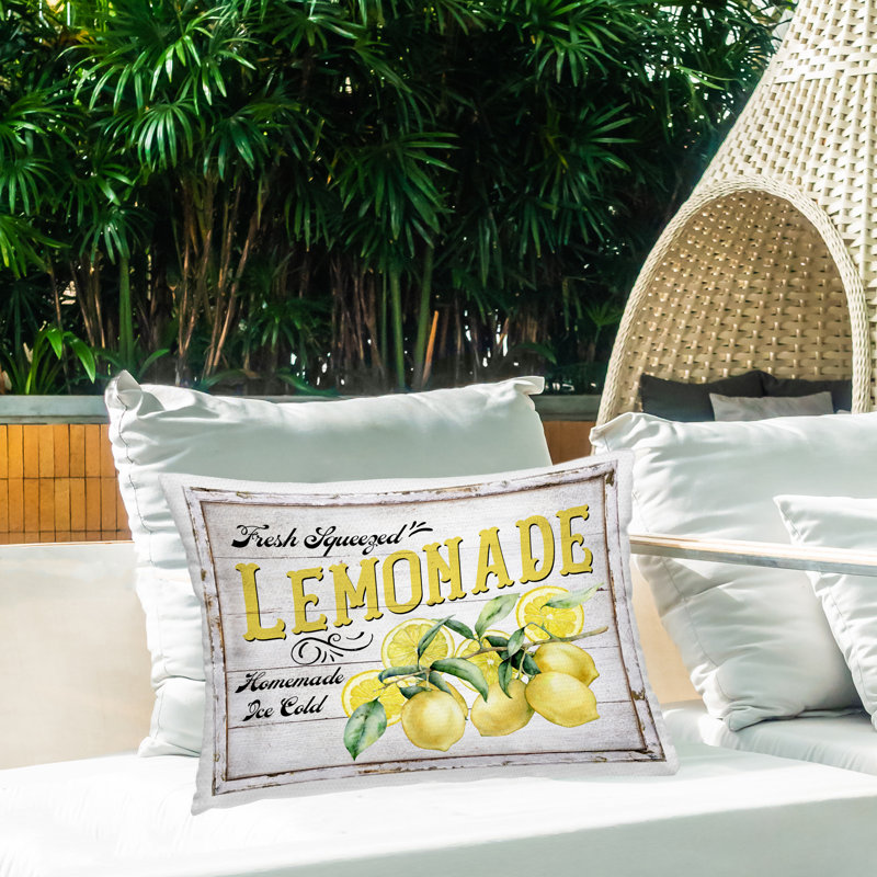Coussin d'extérieur Fresh Sqeezed Lemonade par Creatif Belle