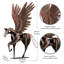 24 "H, statue de cheval en métal faite à la main, sculpture de cheval volant grec Pégase-1359996781