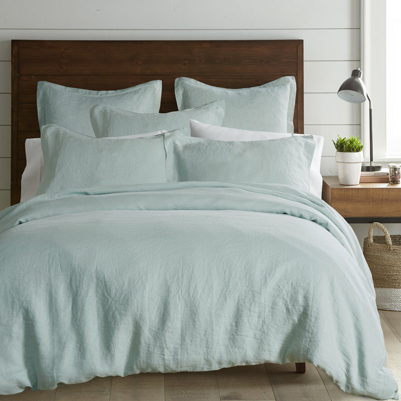 Housse de couette en lin délavé, Housse de couette pour lit simple