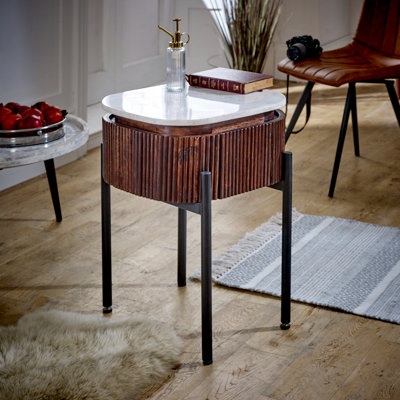 Junien Side Table with Storage
