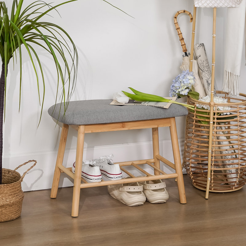 Banc de rangement pour chaussures en bois Oudia