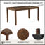 Ensemble de table de salle à manger 6 pièces avec banc et chaises, style maison de campagne en bois pour 6 personnes, parfait pour les réunions de famille confortables et un décor rustique-301230897-301230898-301230900
