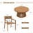 3-piece Outdoorsolid Wood Table And Dining Chairs-1158439232