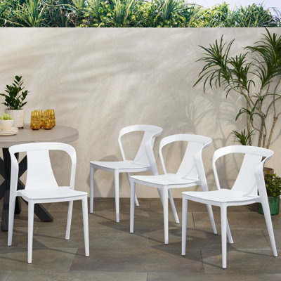 Callynn Outdoor Stacking Dining Side Chairs