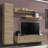 Violette 85" Modern Floating Wall Mounted Entertainment Center with 16-Color LED Lighting, High Gloss Finish-1529079953